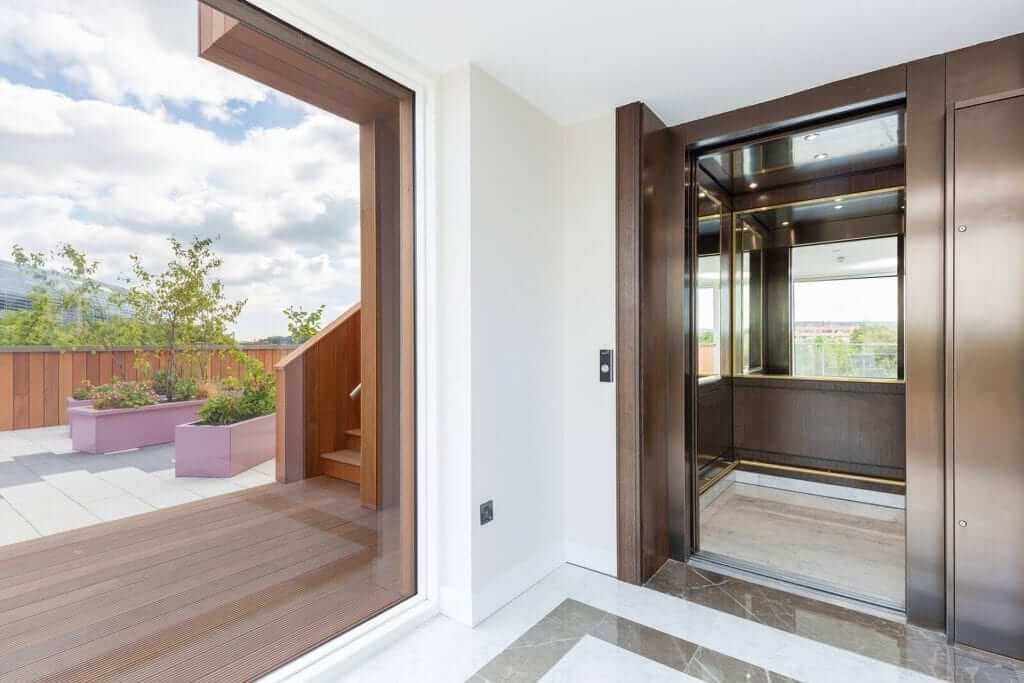 Lift Lobby leading onto Terrace of the Luxury Penthouse Apartment For Sale at Lansdowne Place