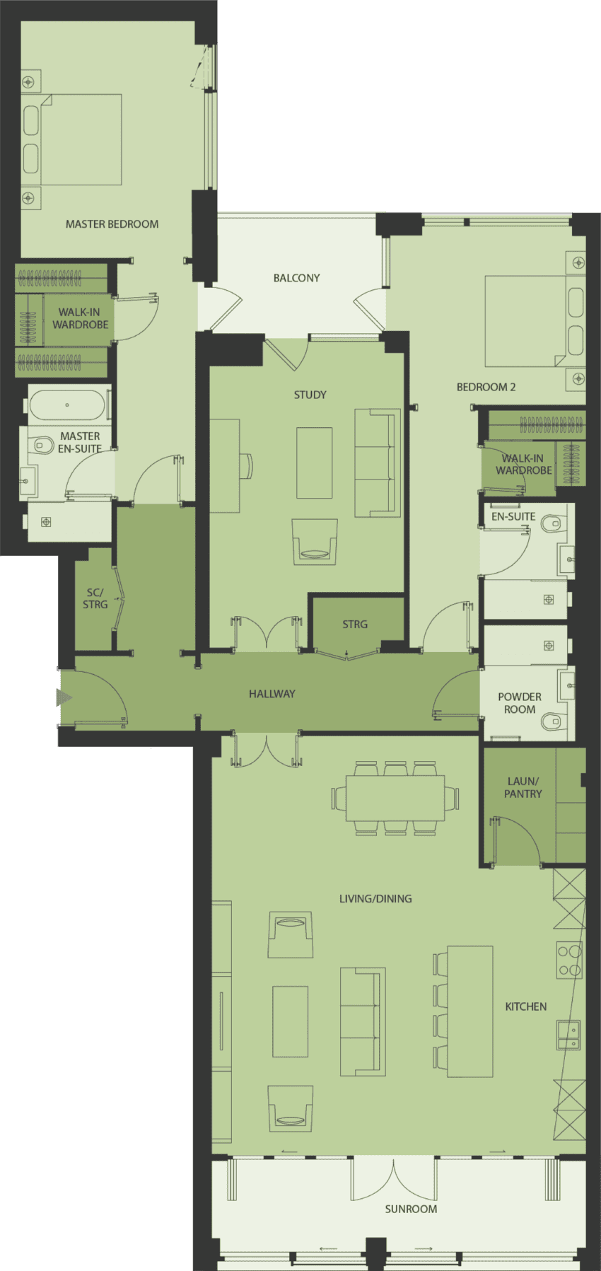Lansdowne Place | lp-2P Floor Plan