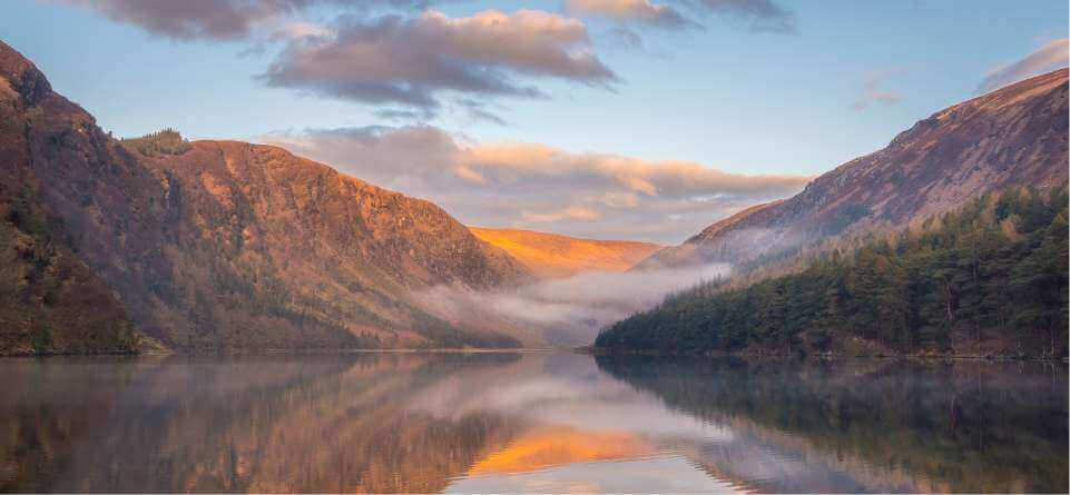 The lake in Glendalough , Co. Wicklow, Ireland