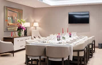<p><strong>Private Dining Room<br />
</strong>Entertain guests or host magical family gatherings in our generously proportioned private Dining Room.  We will be happy to share our list of service providers with you to help you make your private dining experience as successful as possible or indeed bring along your favourite caterer</p>
