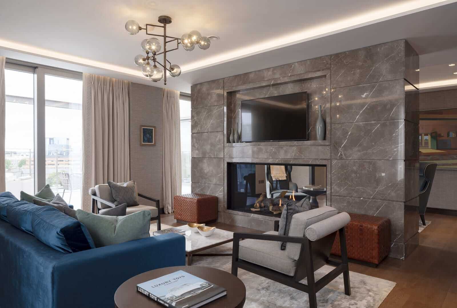 Lansdowne Place | Penthouse Living Room